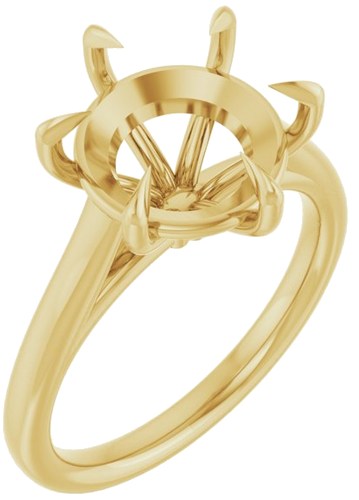 Sužadėtuvių Žiedas „Claw-Pong“ 14k yellow gold Round 11mm (1)