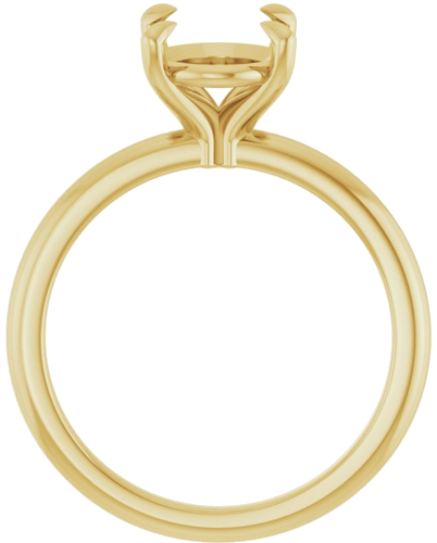 10K Yellow 10x8 mm Oval Solitaire Engagement Ring Mounting (2)