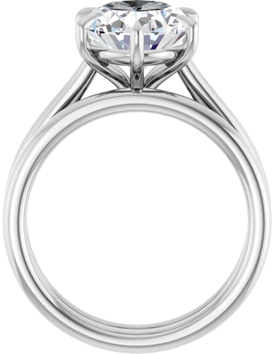 Sužadėtuvių Žiedas „Claw-Pong“ 14k white gold Oval 11mm x 9mm (7)