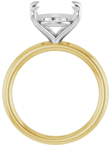 Sužadėtuvių Žiedas „Claw-Prong Solitaire“ 14k yellow/white gold Oval 13mm x 11mm (2)