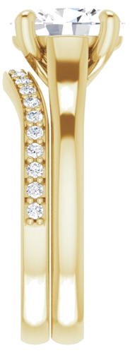 14K Yellow 9x7 mm Oval Solitaire Engagement Ring Mounting (9)