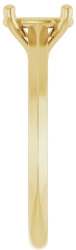 14K Yellow 8x6 mm Oval Solitaire Engagement Ring Mounting (4)