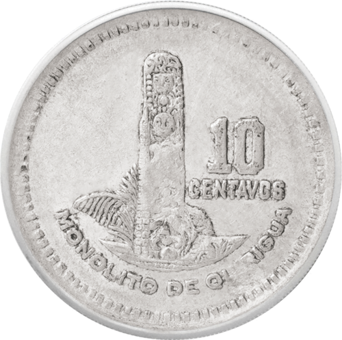 10 Centavos (1949-1959) Guatemala Silver Coin (1)