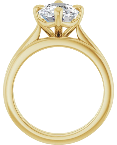 Sužadėtuvių Žiedas „Solitaire“ 14k yellow gold Elongated Cushion 10mm x 8mm (7)