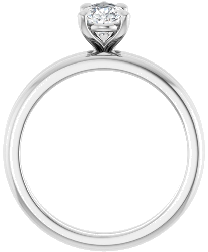 Sužadėtuvių Žiedas 585 Baltojo Aukso Pear Shape 8mm x 5mm (6)