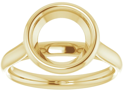 14K Yellow 8.8 mm Round Solitaire Engagement Ring Mounting (3)