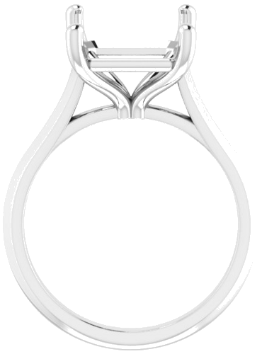 Sužadėtuvių Žiedas „Claw-Prong“ 14k white gold Emerald 12mm x 10mm (2)