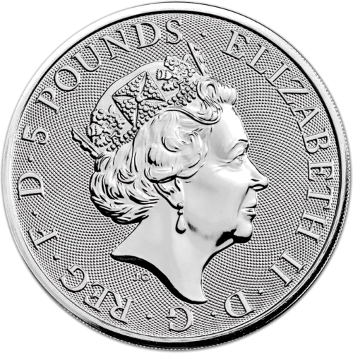 2 oz White Richmond Greyhound 2021 Queen's Beast Silver Coin (3)