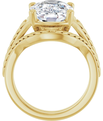 Sužadėtuvių Žiedas „Solitaire“ 14k yellow gold Elongated Cushion 14mm x 10mm (7)