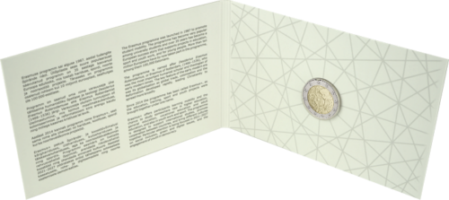 2022 Estonia Erasmus 35th Anniversary 2 euro BU coin on a card (6)
