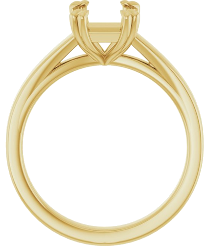 Sužadėtuvių Žiedas „Solitaire“ 585 Geltonojo Aukso Emerald 8mm x 6mm (2)