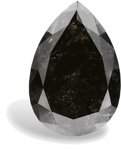 4.96 carat Fancy Black-VVS2 Natūralus Pear Deimantas (1)