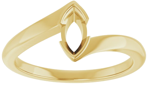 Sužadėtuvių Žiedas „Half-Bezel Solitaire“ 14k yellow gold Marquise 7mm x 3.5mm (3)