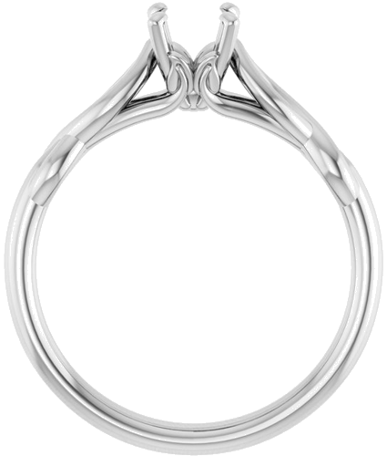 Sužadėtuvių Žiedas „Solitaire“ 585 Baltojo Aukso Round 5.2mm (2)