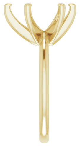 14K Yellow  12x8 mm Pear Solitaire Engagement Ring Mounting (4)