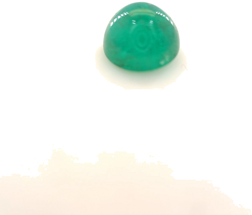 1.18 carat GREEN CABOCHON cut Round Smaragdas (1)