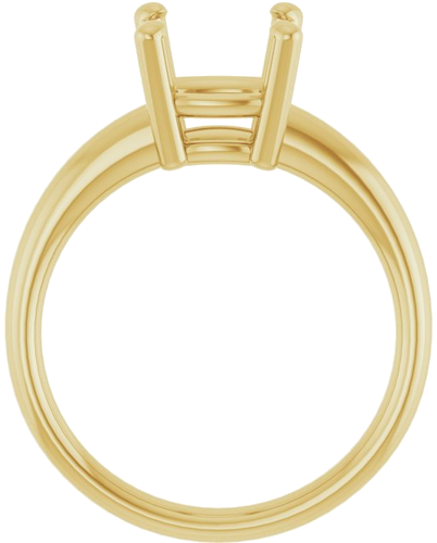 Sužadėtuvių Žiedas „Solitaire“ 14k yellow gold Cushion 8mm (2)