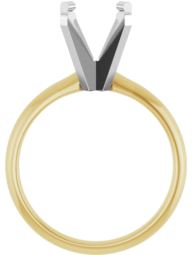Sužadėtuvių Žiedas „Solitaire“ 14k yellow/white gold Oval 10mm x 8mm (2)