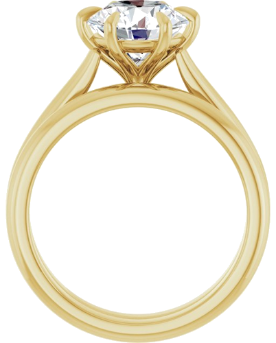 Sužadėtuvių Žiedas „Claw-Prong“ 14k yellow gold Round 8.2mm (7)