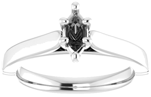 Sužadėtuvių Žiedas „Solitaire“ 585 Baltojo Aukso Marquise 7mm x 3.5mm (3)