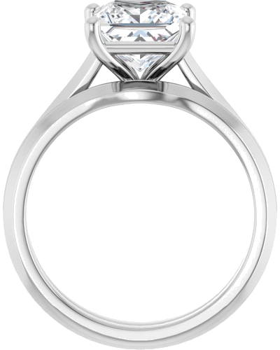 Sužadėtuvių Žiedas „Solitaire“ 585 Baltojo Aukso Square 7mm (7)