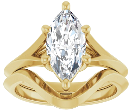 Sužadėtuvių Žiedas „Solitaire Split Shank“ 14k yellow gold Marquise 12mm x 6mm (8)