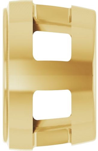 Pakabukas „Round Bezel-Set Slide“ 585 Geltonojo Aukso Round 6.5mm (3)