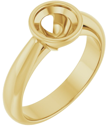 Sužadėtuvių Žiedas „Bezel-Set Solitaire“ 14k yellow gold Round 6.5mm (1)