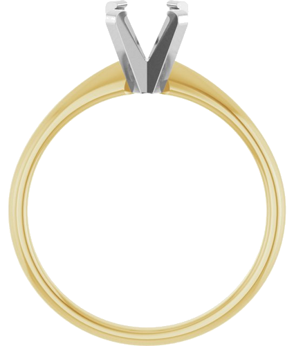 Sužadėtuvių Žiedas „Solitaire“ 585 Baltojo Ir Geltonojo Aukso Emerald 6.5mm x 5mm (2)