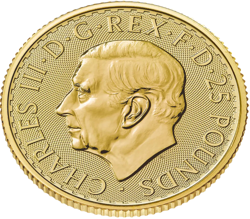 1/4 oz Британия 2026 Златна монета Карл III (5)