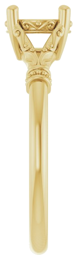 Sužadėtuvių Žiedas „Split Shank“ 585 Geltonojo Aukso Round 6.5mm (4)