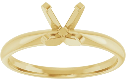 Sužadėtuvių Žiedas „Solitaire“ 14k yellow gold Round 6mm (3)