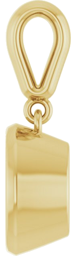 14K Yellow  8 mm Round Pendant Mounting (3)