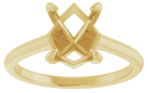 Sužadėtuvių Žiedas „Solitaire“ 585 Geltonojo Aukso Oval 10mm x 8mm (3)