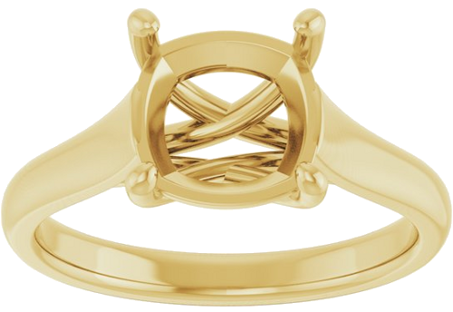 Sužadėtuvių Žiedas „Solitaire“ 14k yellow gold Cushion 8mm (3)