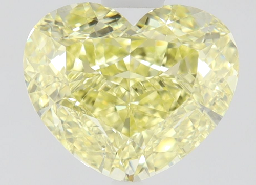 1.01 carat Fancy Intense Yellow-VVS2 Natūralus Heart Deimantas (1)