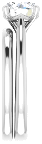 Sužadėtuvių Žiedas „Solitaire“ 585 Baltojo Aukso Round 7.4mm (9)