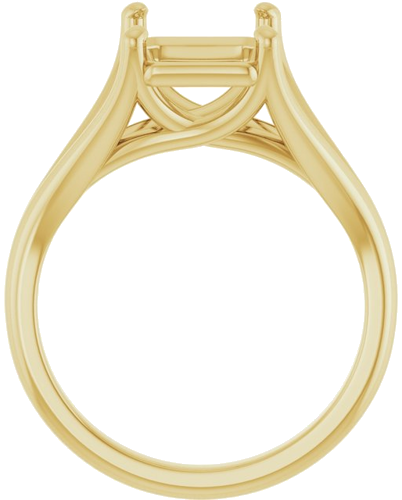 Sužadėtuvių Žiedas „Solitaire“ 14k yellow gold Emerald 10mm x 8mm (2)
