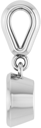 Pakabukas „Bezel-Set Charm“ 14k white gold Round 5.2mm (3)
