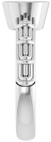 Sužadėtuvių Žiedas „Solitaire“ 585 Baltojo Aukso Round 7.4mm (4)