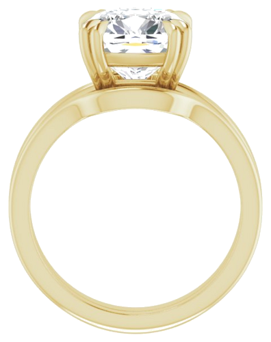Sužadėtuvių Žiedas „Double Claw-Prong Solitaire“ 14k yellow gold Cushion 9mm (7)