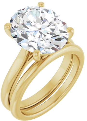 Sužadėtuvių Žiedas 14k yellow gold Oval 13mm x 11mm (6)