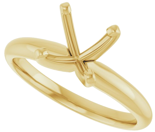 Sužadėtuvių Žiedas „Solitaire“ 14k yellow gold Round 6.6mm x 7.2mm (10)
