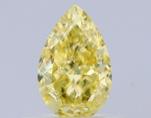 0.61 carat Fancy Yellow-VS1 Natūralus Pear Deimantas (1)