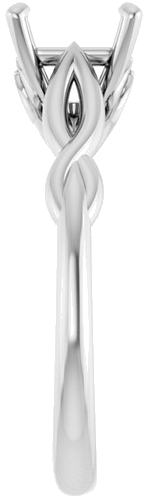 Sužadėtuvių Žiedas „Solitaire“ 585 Baltojo Aukso Square 5.5mm (4)
