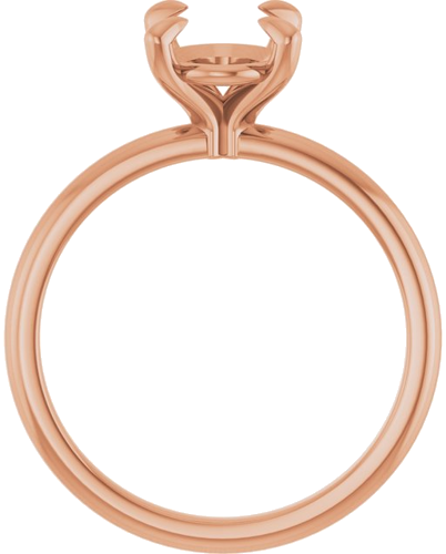 Sužadėtuvių Žiedas „Solitaire“ 585 Rožinis Aukso Oval 9mm x 7mm (2)