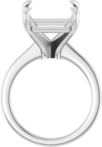 Sužadėtuvių Žiedas „Claw-Prong“ 14k white gold Emerald 14mm x 12mm (2)