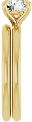 Sužadėtuvių Žiedas „Solitaire“ 585 Geltonojo Aukso Round 6.5mm (9)