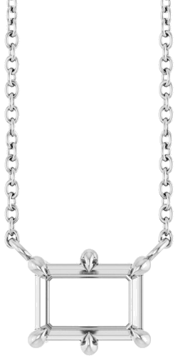 Pakabukas „Emerald 6-Prong“ 925 Sidabro Emerald 7mm x 5mm (1)