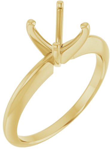 Sužadėtuvių Žiedas „Solitaire“ 14k yellow gold Round 6.6mm x 7.2mm (1)
